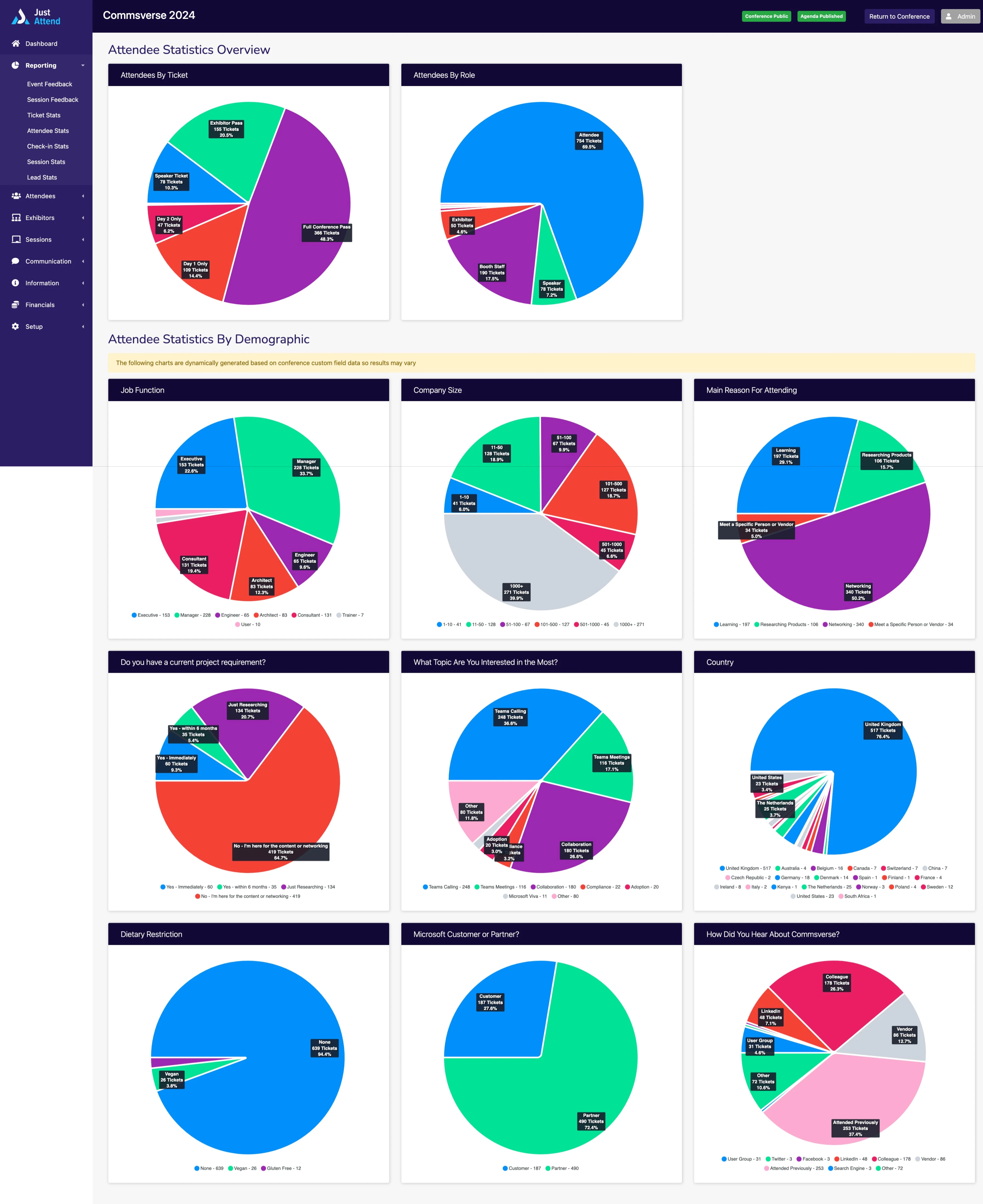 screenshot of Just Attend